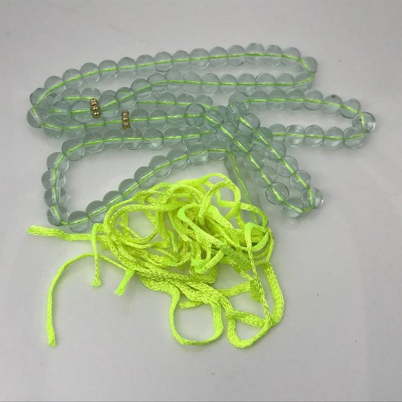 Prayer Beads Tasbeeh Clear Plastic Green Thread Mu - Picture 6 of 6